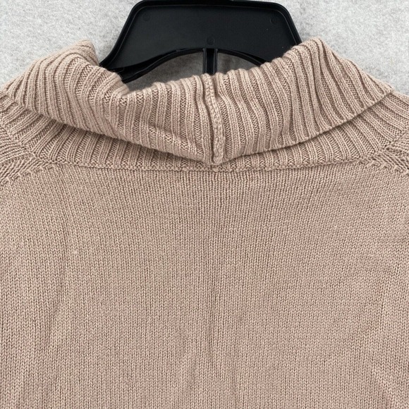 Aritzia Babaton Sweater Womens LARGE Cowl neck Cropped Beige Merino‎ Wool - Picture 10 of 15